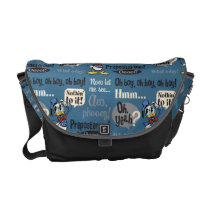 Donald Duck Blue Pattern Courier Bags at Zazzle