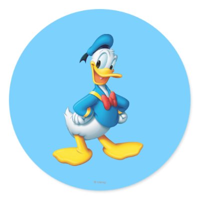 Donald Duck Pose 4 stickers