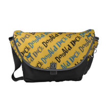 Donald Duck Yellow Pattern Courier Bag at Zazzle
