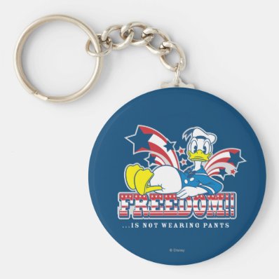 Donald - Freeedom Is Not Wearing Pants Basic Round Button Keychain