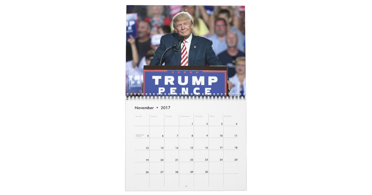 Donald J. Trump Photo 2017 Calendar Zazzle