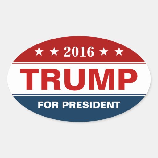 Donald Trump 2016 Presidential Campaign Oval Sticker | Zazzle