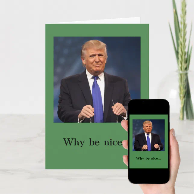 Donald Trump Christmas Card Naughty And Nice Zazzle