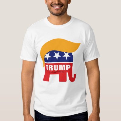Donald Trump Hair GOP Elephant Logo T-shirt