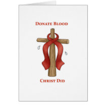 Donate Blood Christ Did cards