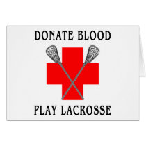 Donate Blood Play Lacrosse Cards