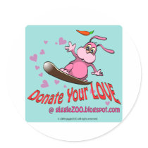 Donate Your Love with Valentine Bunnie stickers by cartoosh Donate Your Love with Valentine Bunnie stickers