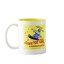 Donate Your Love with Valentine Bunny mugs by cartoosh Donate Your Love with Valentine Bunny mugs