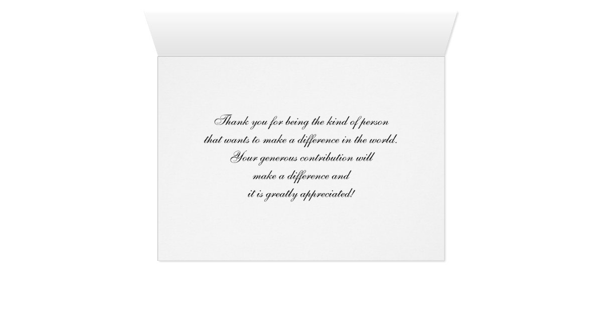 Donation Thank You Card Sunflower Thank You Zazzle