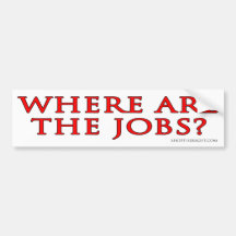 Donde están los trabajos Bumpersticker Etiqueta De Parachoque