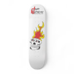 Done In Extreme Flaming Skull Skateboard