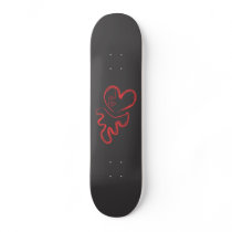 Done In Extreme Red Heart Skateboard