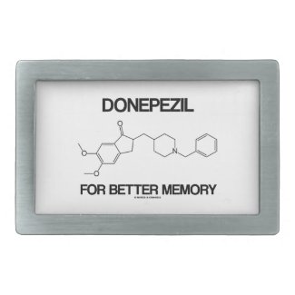 Donepezil For Better Memory (Chemical Molecule) Rectangular Belt Buckles