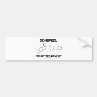 Donepezil For Better Memory (Chemical Molecule) Bumper Stickers