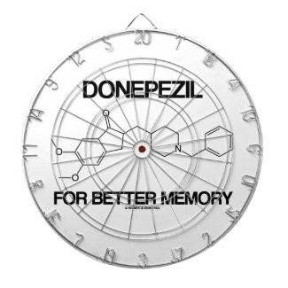 Donepezil For Better Memory (Chemical Molecule) Dartboard With Darts