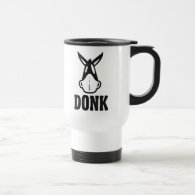 DONK - Black on White - Travel Mug