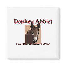 Donkey Addict magnets by AnimalShirts Donkey Addict magnets