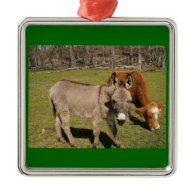 Donkey and Cow Ornament