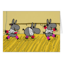 donkey ballet greeting card