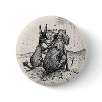 Donkey Elephant Election Pin/