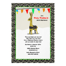 Donkey Fiesta Party Invitation