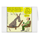 donkey genius smart a$$ color cartoon greeting card