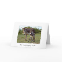 donkey new born card