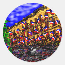 donkey on Bastille day in Paris Sticker
