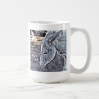 donkey painting coffee mug