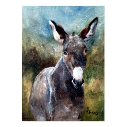 Donkey Portrait ArtCard Business Card (front side)