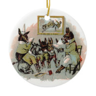 Donkey School Antique Illustration Ornaments