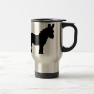 donkey silhouette waiting for love mug
