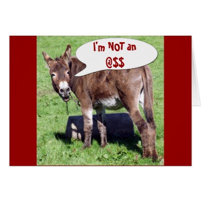 Donkey talk Greeting Cards