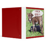 Donkey talk I KICK @$$ slogan Vinyl Binders