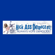 Donkey USA Kick Bumper Sticker  bumper stickers
