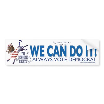 Donkey USA Kick Bumper Sticker  by TheDemocratDonkey