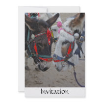 Donkeys at the Seaside Invitation