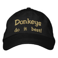 Donkeys do it best! embroidered hats