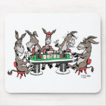 DONKEYS PLAY'IN POKER mousepads