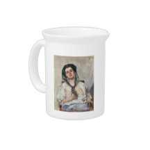 Donna Gravida by Lovis Corinth Beverage Pitcher