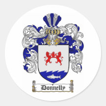 DONNELLY FAMILY CREST -  DONNELLY COAT OF ARMS STICKERS