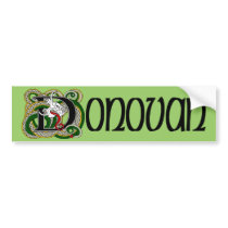Donovan Celtic Dragon Bumper Sticker bumper stickers