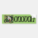 Donovan Celtic Dragon Bumper Sticker