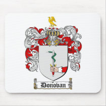 DONOVAN FAMILY CREST -  DONOVAN COAT OF ARMS mousepads