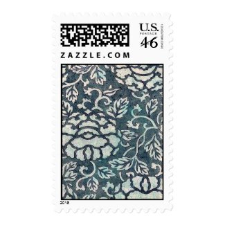 Donsu, damask with light green peony arabesque Uki stamp