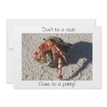 Don't be a crab, Come to a party! Invites