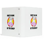 don't be a sheep 3 ring binders