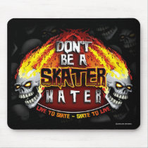 skate, skateboard, street, skull, skulls, flames, skateboarding, board, deck, sport, sports, skating, Mouse pad with custom graphic design