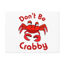 Don't Be Crabby postcards