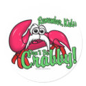 Don't Be Crabby stickers